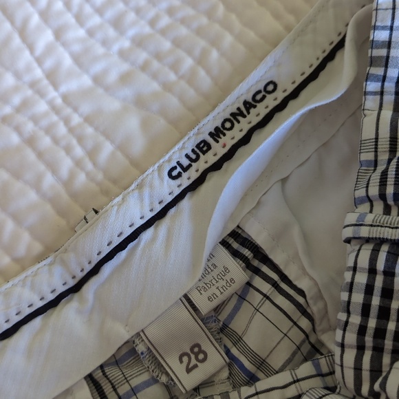 Club Monaco Plaid Shorts - Picture 2 of 4